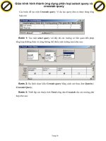 Giáo trình hình thành ứng dụng phân loại select query và crosstab query p1 pptx