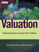 Valuation Maximizing Corporate Value phần 1 ppt