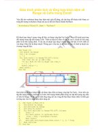 Giáo trình phân tích và tổng hợp khái niệm về Range và Cells trong Excell phần 1 doc