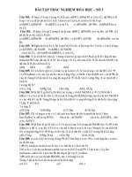 BÀI TẬP TRẮC NGHIỆM HÓA HỌC – SỐ 3 pptx