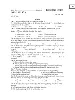 KIỂM TRA 1 TIẾT LỚP 12 BÀI SỐ 1 - MÃ ĐỀ 301 doc