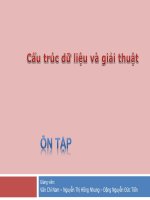 SLIDE BÀI GIẢNG MÔN CẤU TRÚC DỮ LIỆU VÀ GIẢI THUẬT - ÔN TẬP