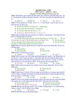 ĐỀ KIỂM TRA 1 TIẾT MÔN:VẬT LÝ KHỐI 12 (đề 1) potx