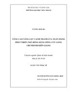 NÂNG CAO NĂNG lực CẠNH TRANH của NGÂN HÀNG PHÁT TRIỂN NHÀ ĐỒNG BẰNG SÔNG cửu LONG CHI NHÁNH KIÊN GIANG