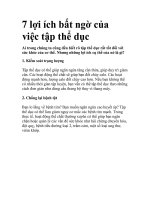 7 lợi ích bất ngờ của việc tập thể dục docx