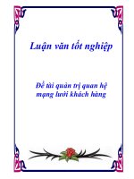 Luận văn: Đề tài quản trị quan hệ mạng lưới khách hàng pot