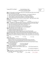Kỳ thi thử Đại học Lần 1 - Mã đề 303 ppsx