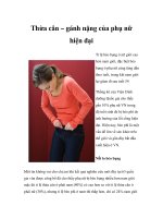 Thừa cân – gánh nặng của phụ nữ hiện đại ppt