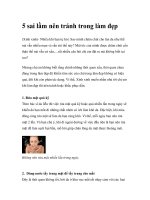 5 sai lầm nên tránh trong làm đẹp pdf