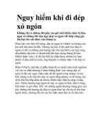 Nguy hiểm khi đi dép xỏ ngón doc