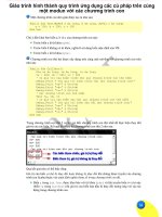 Giáo trình hình thành quy trình ứng dụng các cú pháp trên cùng một modun với các chương trình con p1 doc