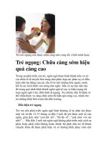 Trẻ ngọng: Chữa càng sớm hiệu quả càng cao docx