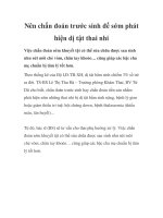 Nên chẩn đoán trước sinh để sớm phát hiện dị tật thai nhi ppsx