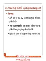 BÀI GIẢNG CÔNG NGHỆ THÔNG TIN:Interchange Sort ppt