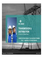 Phần 12 KHÓA ĐÀO TẠO TÍNH TOÁN ỔN ĐỊNH VÀ ỨNG DỤNG TRÊN PHẦN MỀM PSSE CHO KỸ SƯ HỆ THỐNG ĐIỆN (Ứng dụng Ổn định quá độ trên Phần mềm PSSE)