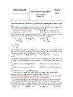 KIỂM TRA 1TIẾT(Lần 1-HKI) - ĐỀ 01 MÔN VẬT Lí LỚP 11 NC pps