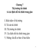 Chương 7Thị trường tài chính và các định chế tài chính trung gian potx