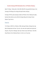 Sao lưu Exchange 2010 Information Store với Windows Backup ppt