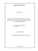 MỘT số NHÂN tố ẢNH HƯỞNG đến sự hài LÒNG và LÒNG  TRUNG THÀNH của KHÁCH HÀNG MẠNG DI ĐỘNG MOBIFONE  tại THÀNH PHỐ NHA TRANG