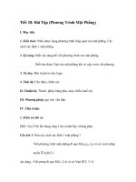 Tiết 28: Bài Tập (Phương Trình Mặt Phẳng) potx