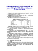 Giáo trình phân tích hàm lượng chất khí trong không khí khô và ảnh hưởng của nó đến cuộc sống phần 1 ppt