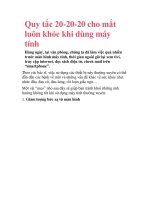 Quy tắc 20-20-20 cho mắt luôn khỏe khi dùng máy tính ppsx