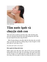 Tắm nước lạnh và chuyện sinh con docx