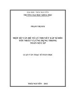 Một số vấn đề về xấp xỉ đều tốt nhất và ứng dụng trong toán sơ cấp