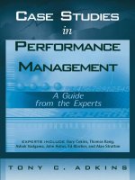 CASE STUDIES IN PERFORMANCE MANAGEMENT phần 1 docx
