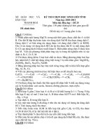 KỲ THI CHỌN HỌC SINH GIỎI TỈNH Năm học 2010-2011 Môn thi: Hóa học – Đề 25 pptx