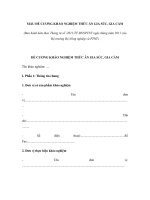 MẪU ĐỀ CƯƠNG KHẢO NGHIỆM THỨC ĂN GIA SÚC, GIA CẦM pptx