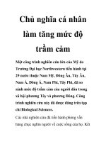 Chủ nghĩa cá nhân làm tăng mức độ trầm cảmMột công trình nghiên cứu lớn potx