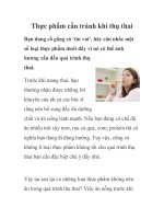 Thực phẩm cần tránh khi thụ thai pptx