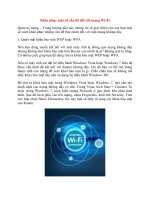 Khắc phục một số vấn đề đối với mạng Wi-Fi pptx