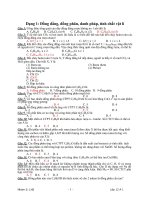 Dạng 1: Đồng đẳng, đồng phân, danh pháp, tính chất vật lí pdf