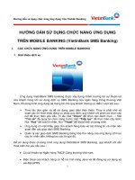 HƯỚNG dẫn sử DỤNG CHỨC NĂNG ỨNG DỤNG TRÊN MOBILE BANKING vietinbank SMS banking