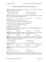 ĐỀ THI THỬ ĐẠI HỌC NĂM 2011 – HOÁ HỌC (Nâng cao) pdf