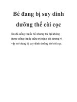 Bé đang bị suy dinh dưỡng thể còi cọc pps