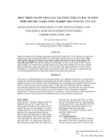 PHÁT TRIỂN NGUỒN NHÂN lực tại TỔNG CÔNG TY đầu tư PHÁT TRIỂN đô THỊ và KHU CÔNG NGHIỆP VIỆT NAM đến năm 2020