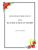 Dự án đầu tư quán ăn Gió mới pdf