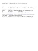 summary of sudico company annual report 2010 song da urban & industrial zone investment and development joint stock company