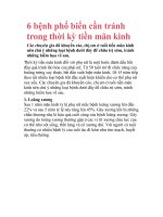 6 bệnh phổ biến cần tránh trong thời kỳ tiền mãn kinh pps