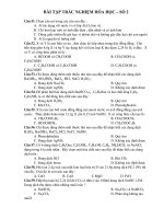 BÀI TẬP TRẮC NGHIỆM HÓA HỌC – SỐ 2 pps