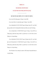 THÔNG TƯ Ban hành Quy trình kiểm định trạm gốc điện thoại di động mặt đất công cộng pps