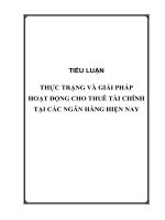 Thực trạng và giải pháp hoạt động cho thuê tài chính tại các ngân hàng những năm gần đây