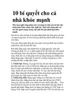 10 bí quyết cho cả nhà khỏe mạnh doc