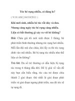 Tóc bé rụng nhiều, có đáng lo? docx