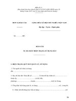 Mẫu BÁO CÁO TỰ RÀ SOÁT HIỆN TRẠNG SỬ DỤNG ĐẤT pps