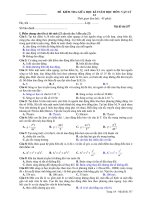 ĐỀ KIỂM TRA GIỮA HỌC KÌ I NĂM HỌC MÔN: VẬT LÝ 12 docx