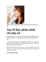 Top 10 thực phẩm dành cho phụ nữ docx